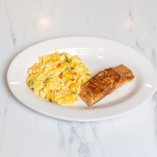 Blackened Salmon & eggs